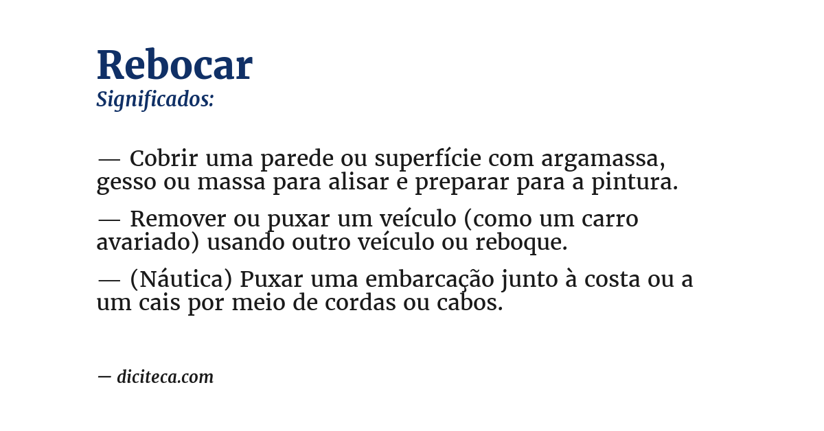 Significado de rebocar