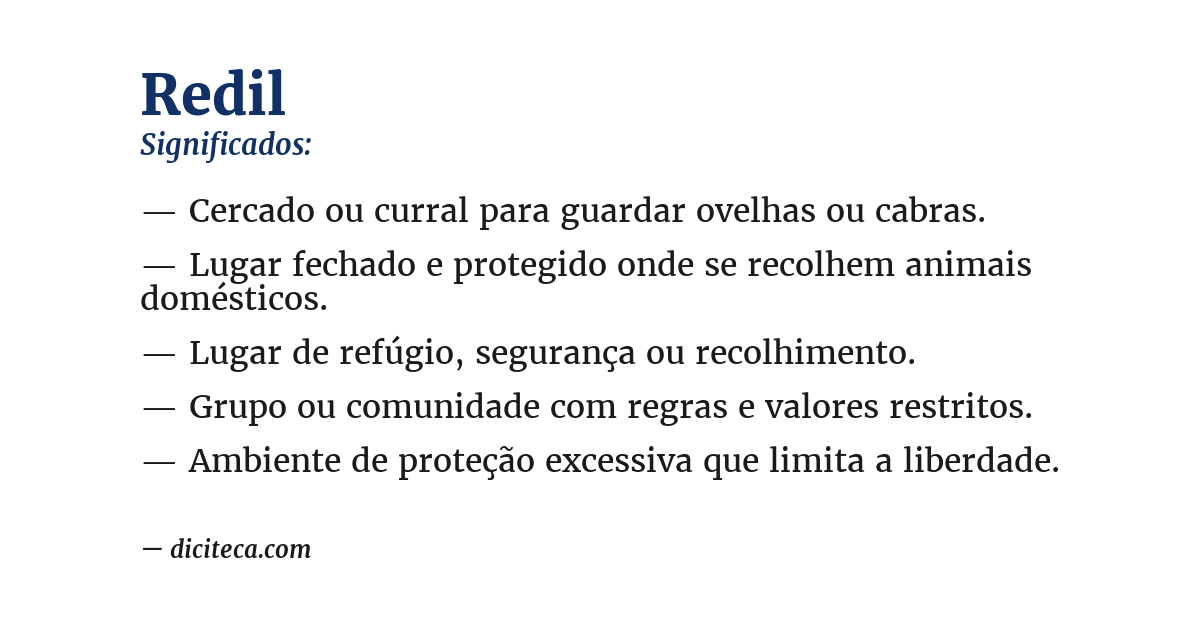 Significado de redil