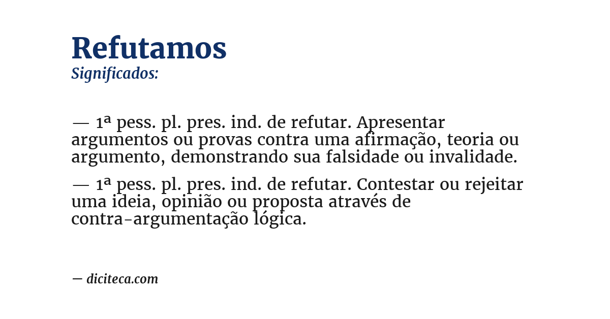 Significado de refutamos