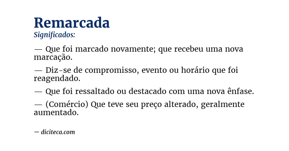 Significado de remarcada