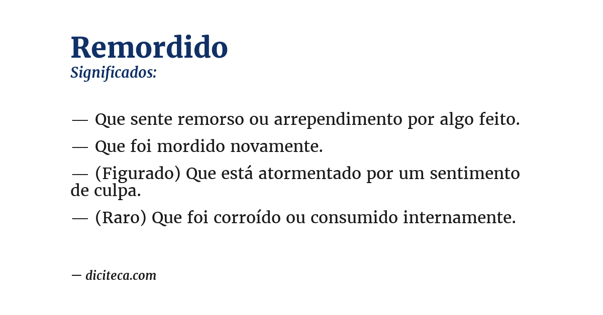 Significado de remordido