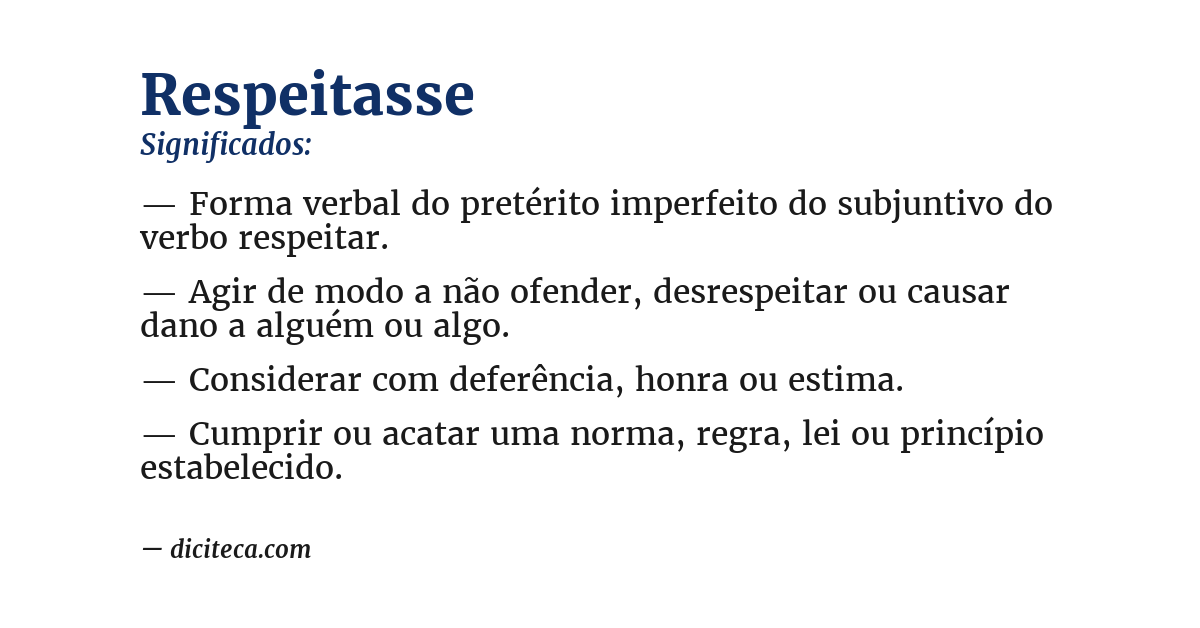 Significado de respeitasse