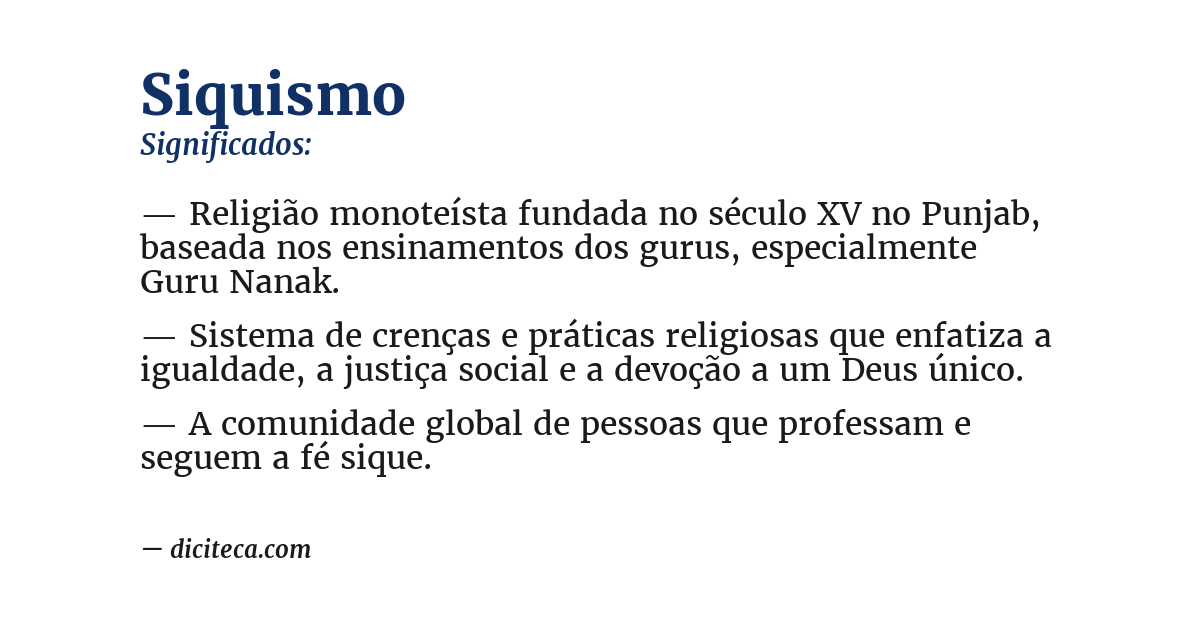 Significado de siquismo