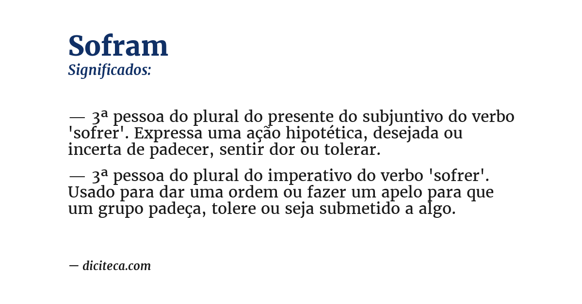Significado de sofram