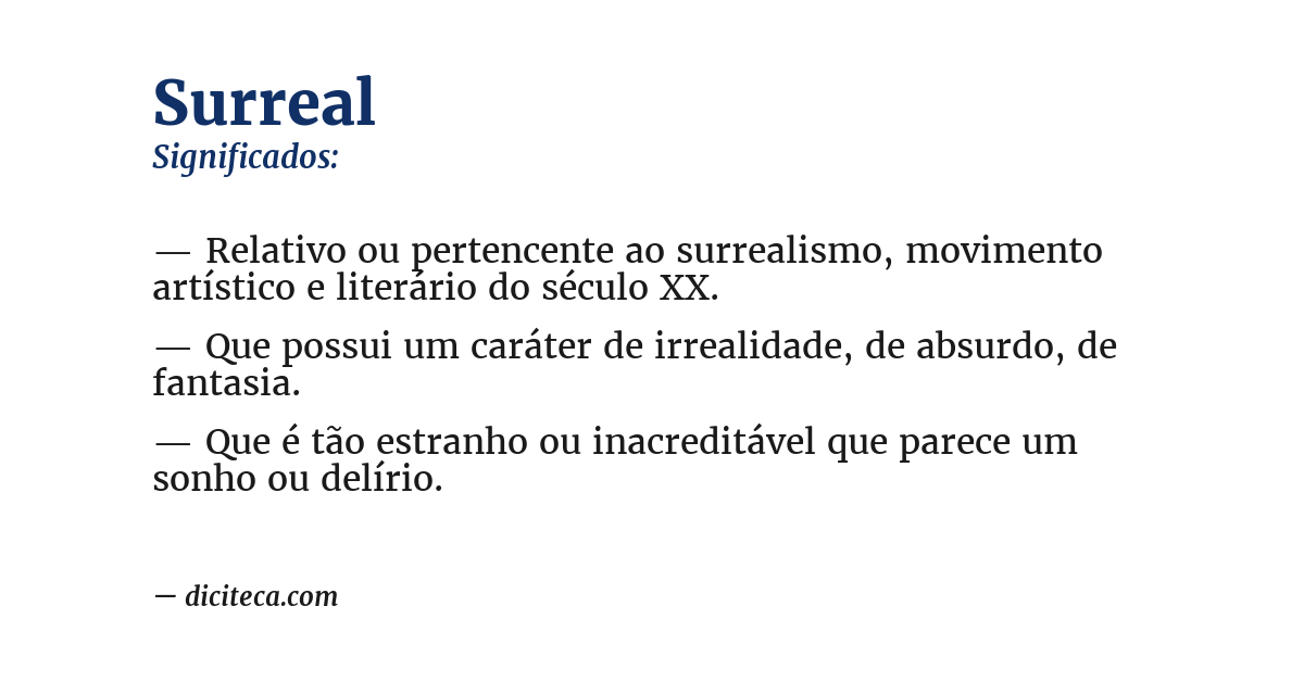 Significado de surreal
