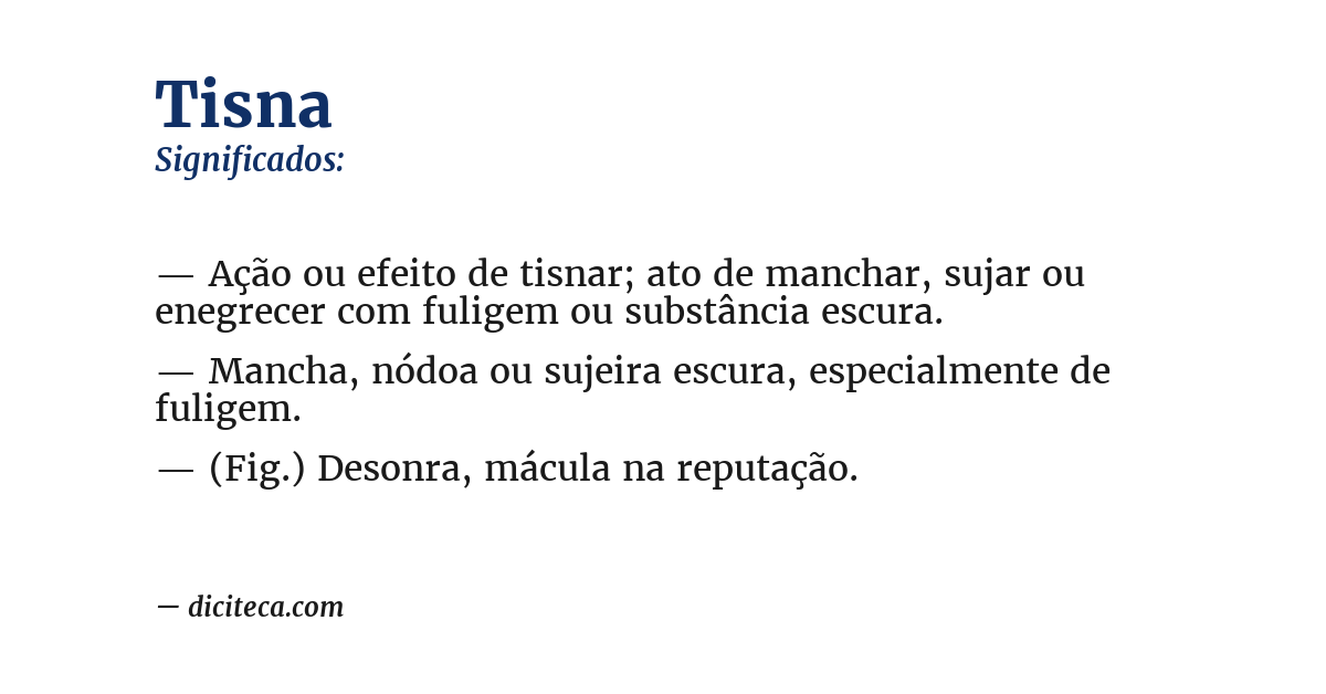 Significado de tisna