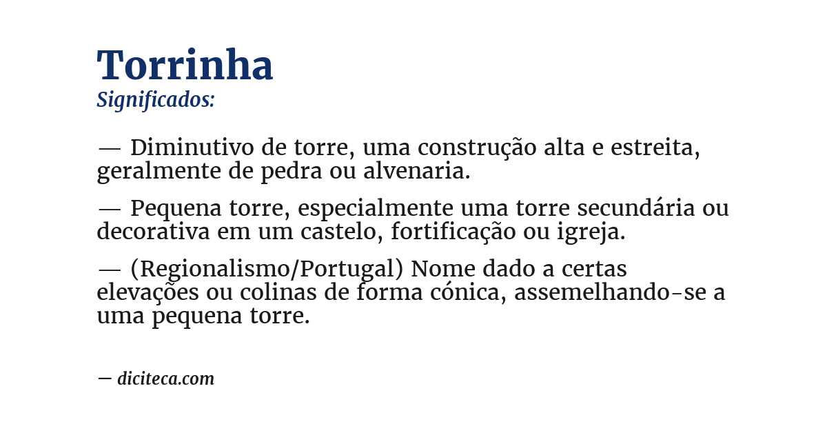 Significado de torrinha