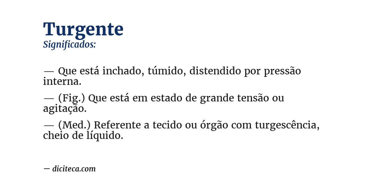 Significado de turgente