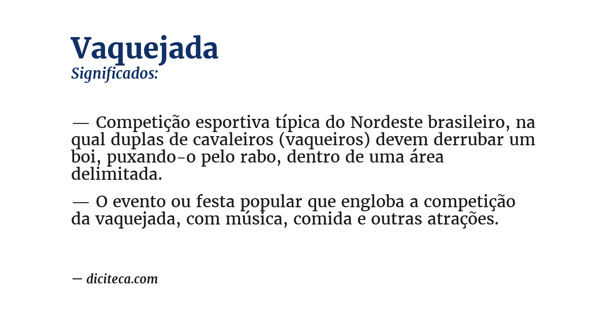 Significado de vaquejada