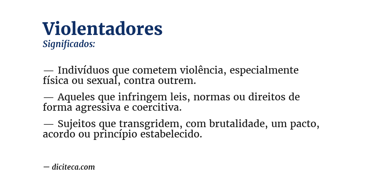 Significado de violentadores