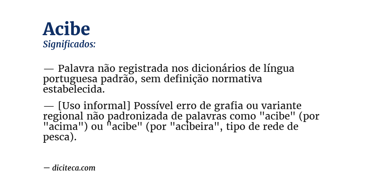 Significado de acibe