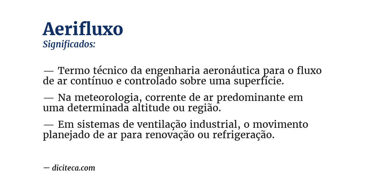 Significado de aerifluxo