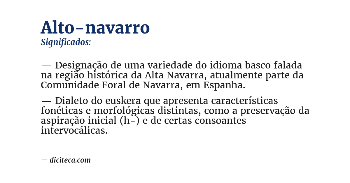Significado de alto-navarro