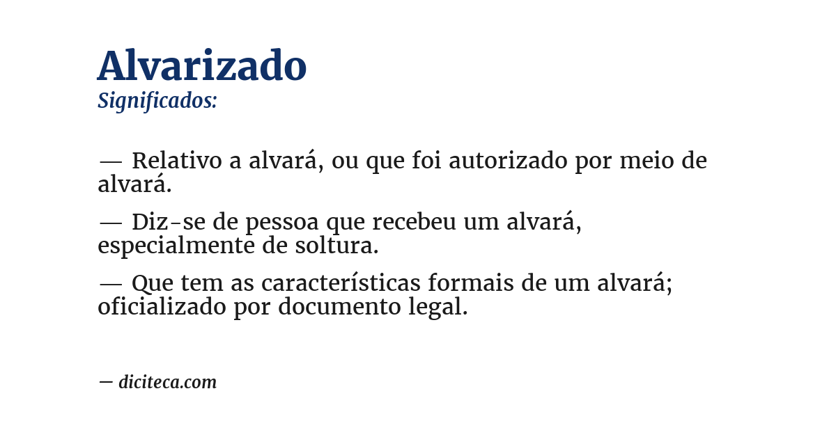 Significado de alvarizado