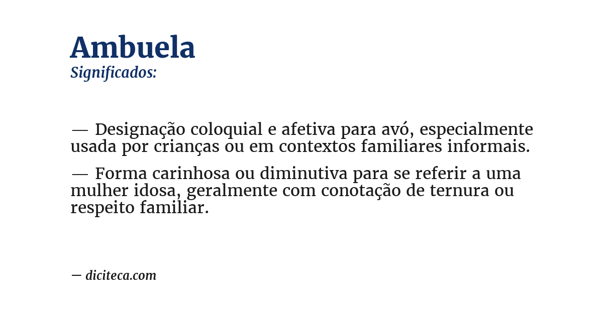 Significado de ambuela