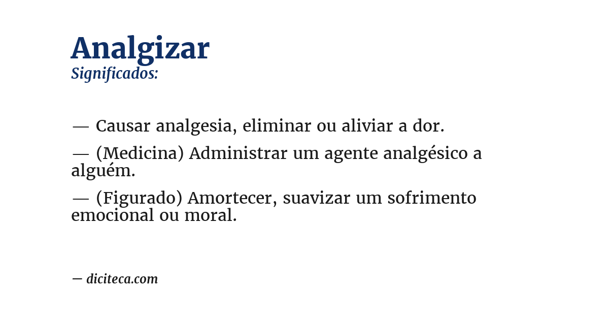 Significado de analgizar