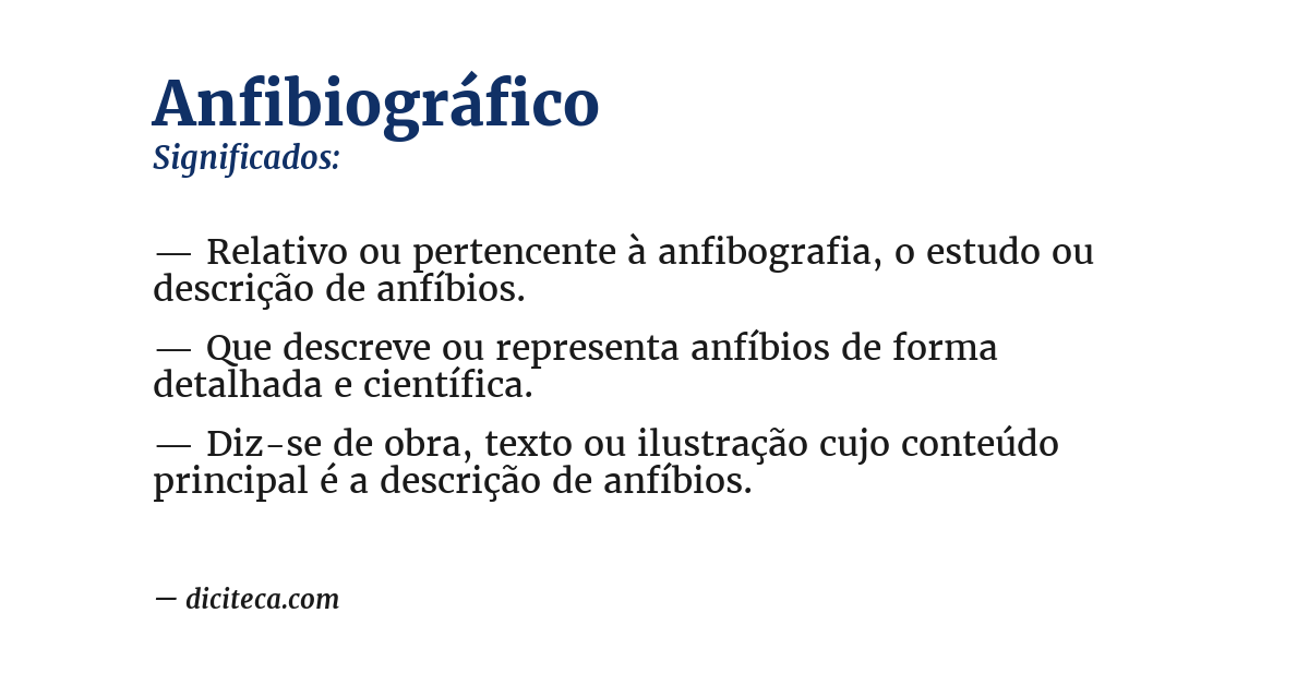 Significado de anfibiográfico