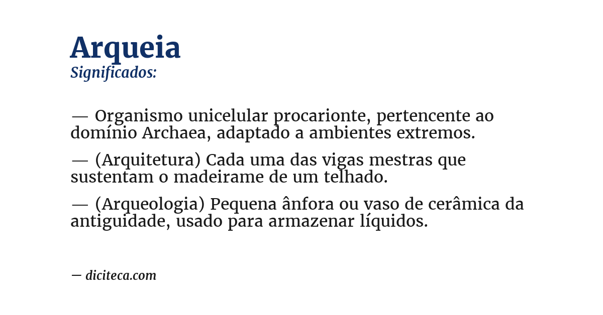 Significado de arqueia