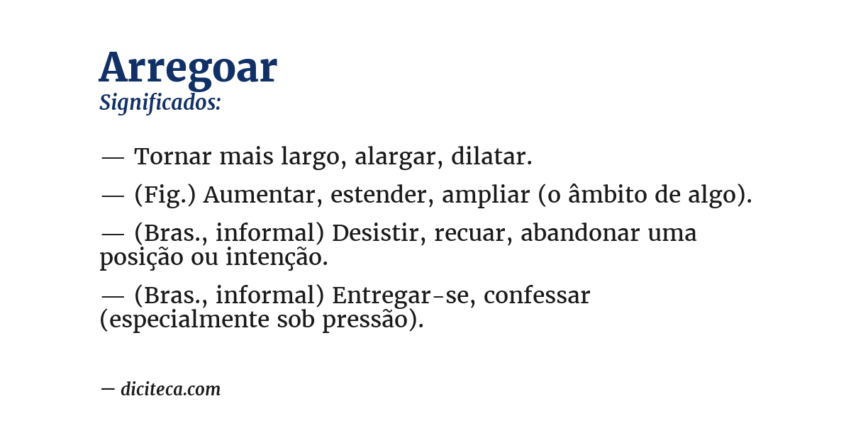 Significado de arregoar
