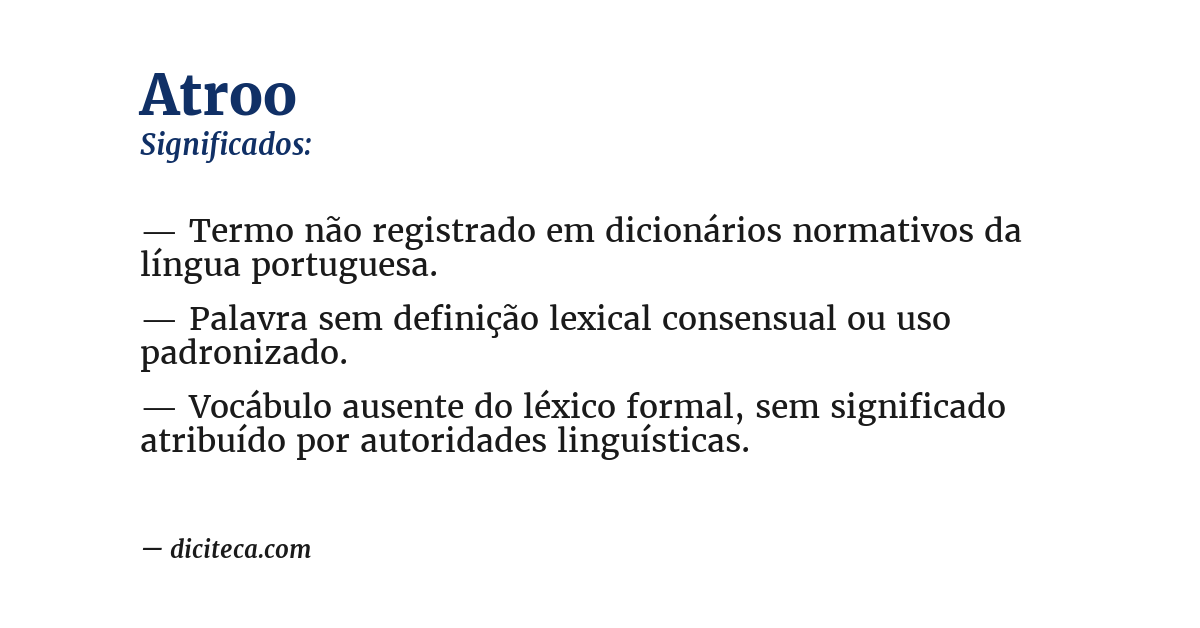 Significado de atroo
