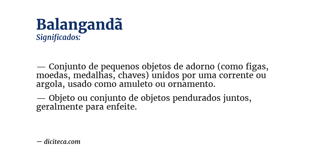 Significado de balangandã