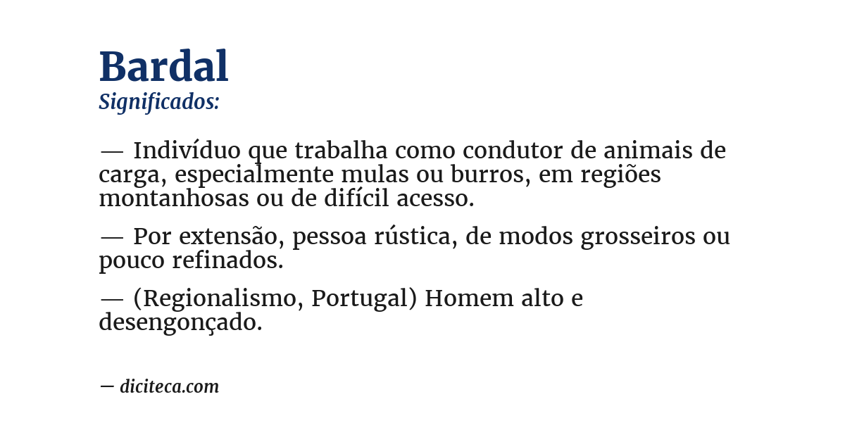 Significado de bardal