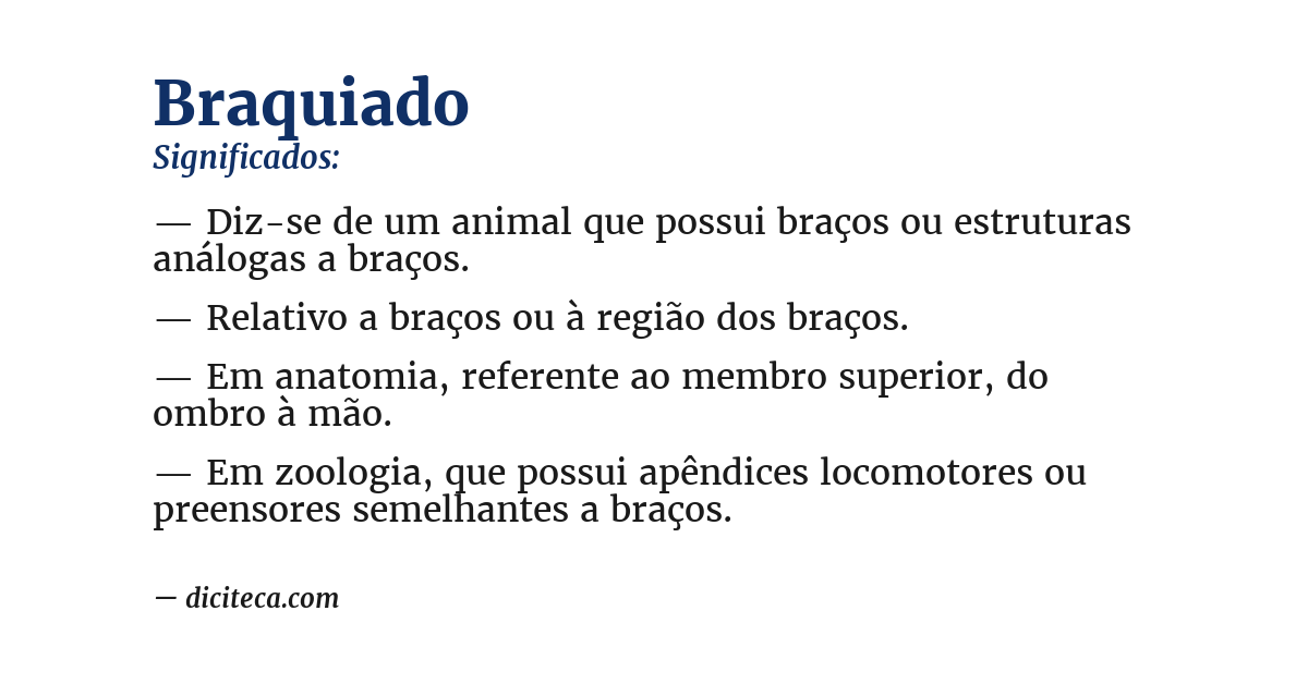 Significado de braquiado