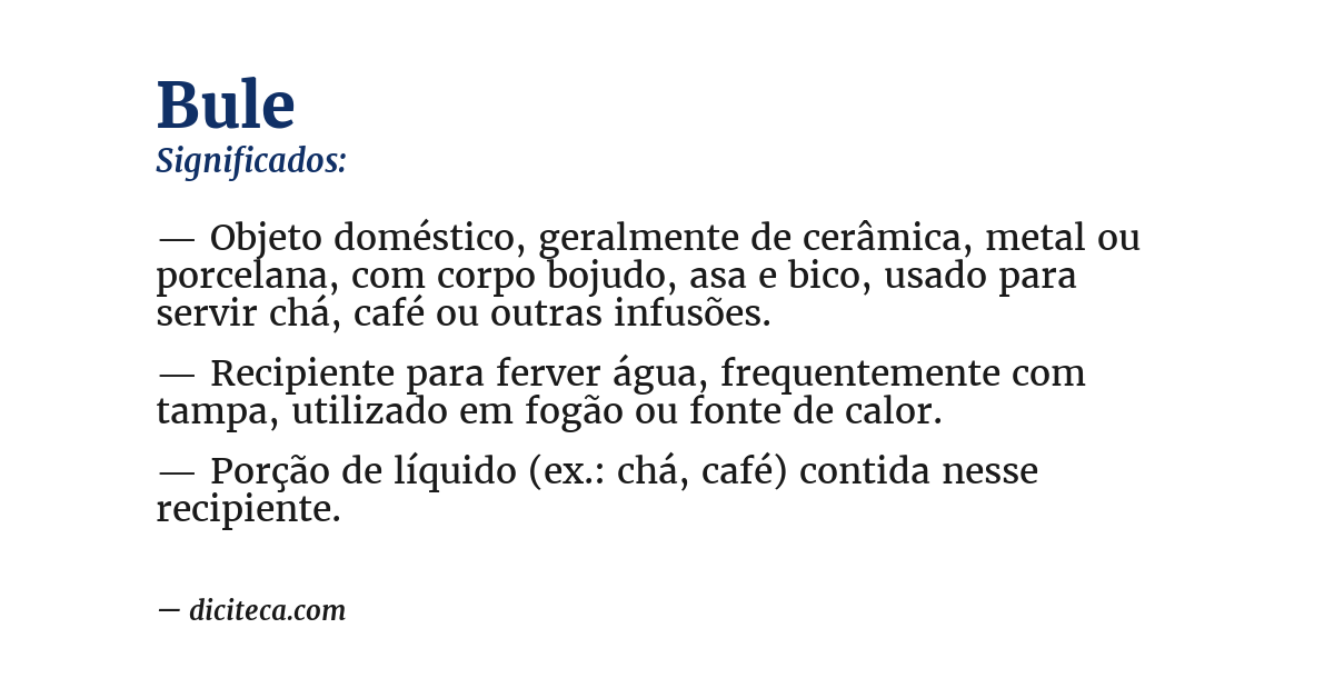 Significado de bule