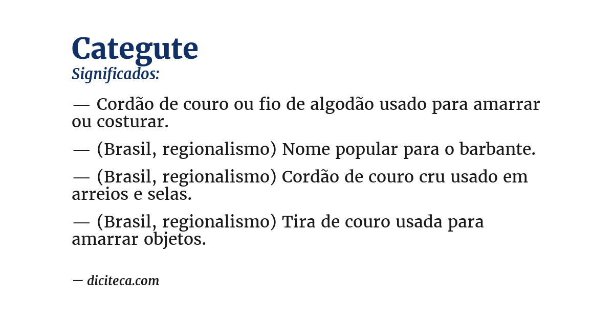 Significado de categute