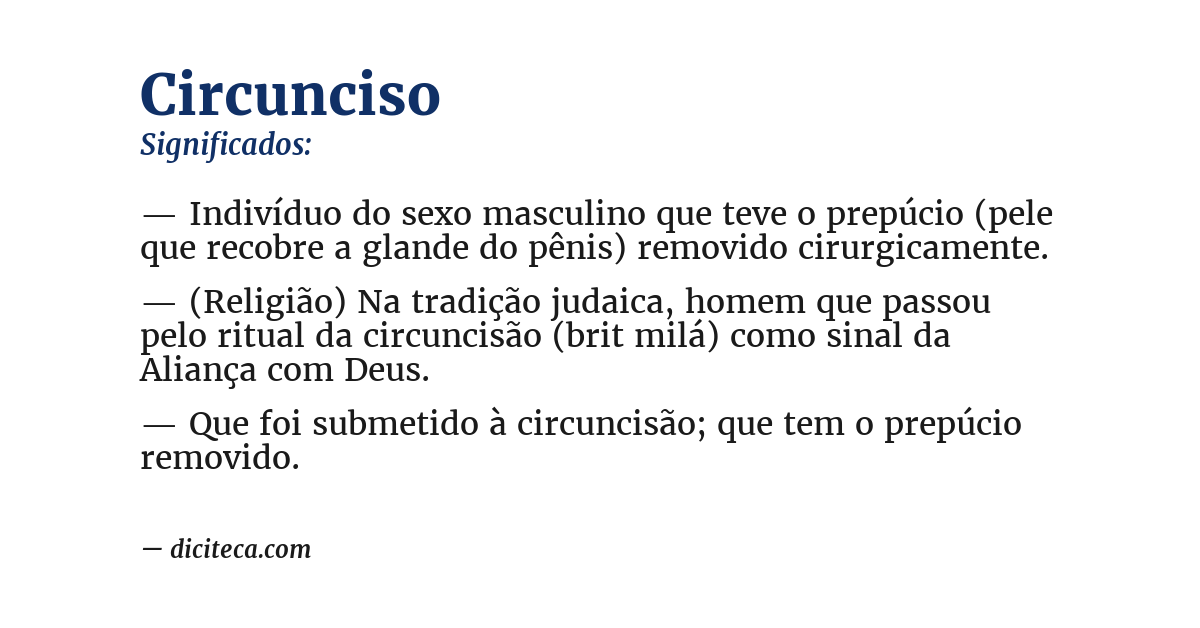 Significado de circunciso