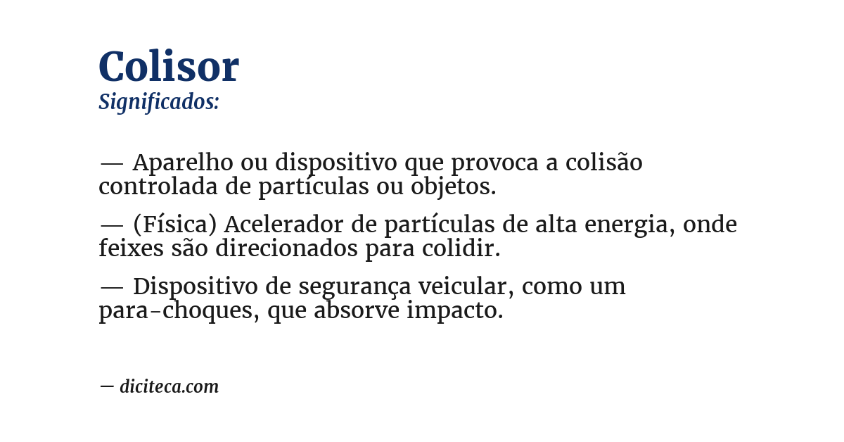 Significado de colisor