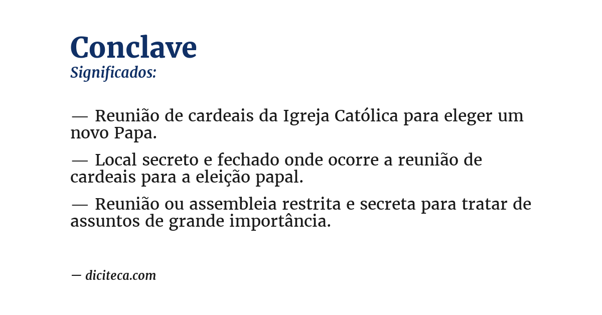 Significado de conclave