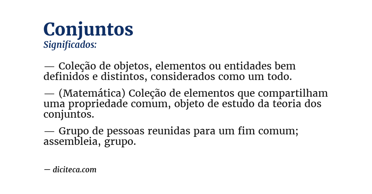 Significado de conjuntos