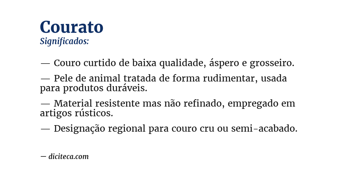 Significado de courato