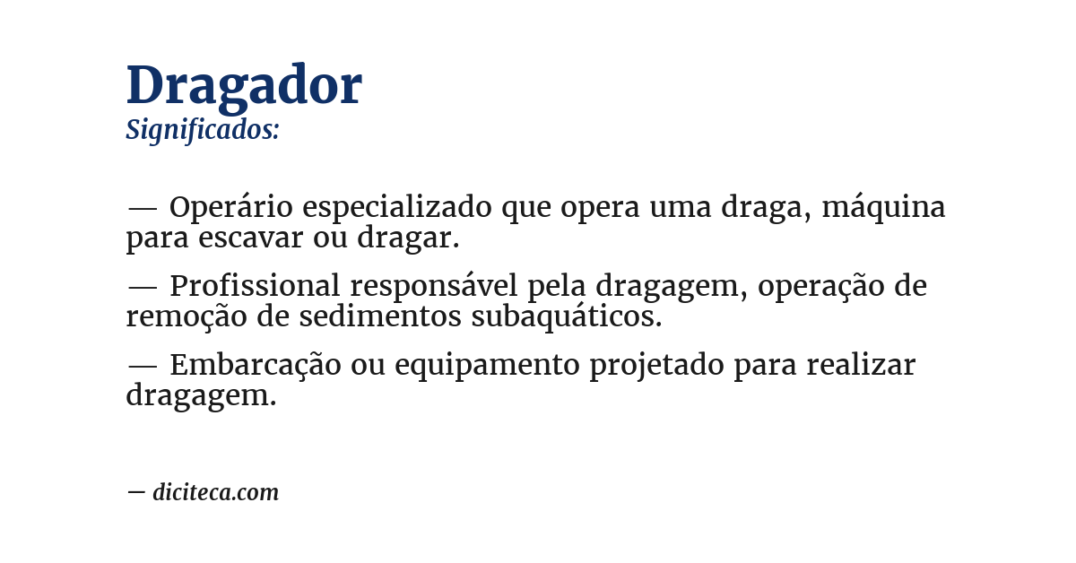 Significado de dragador