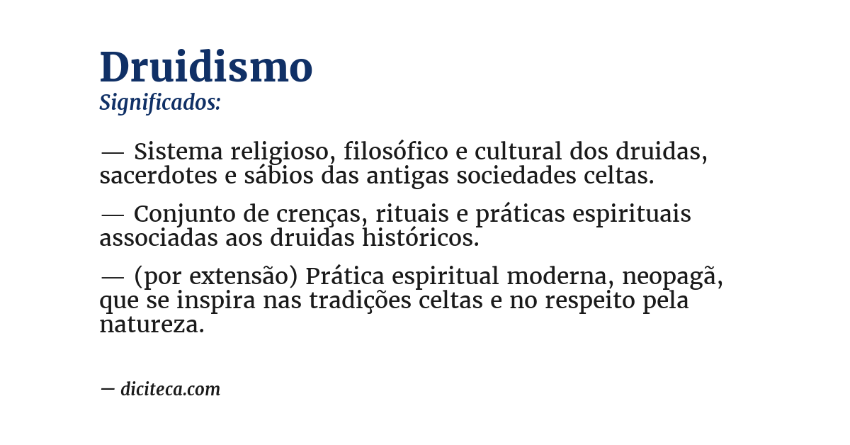 Significado de druidismo