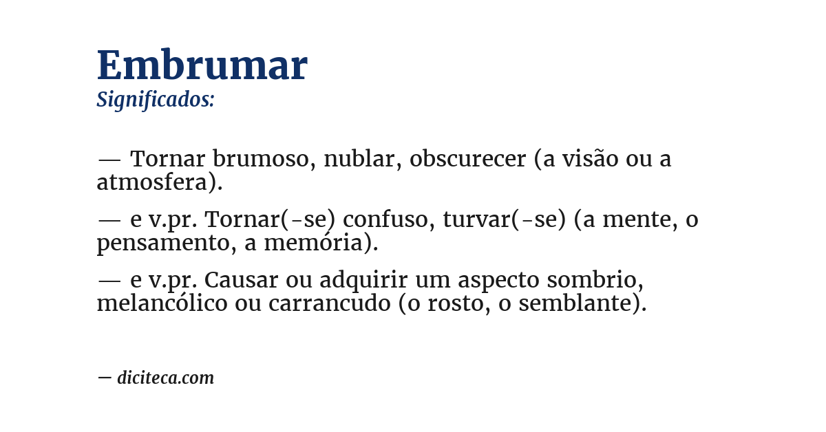 Significado de embrumar