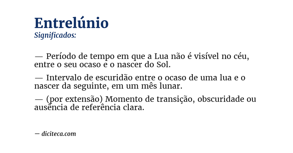Significado de entrelúnio