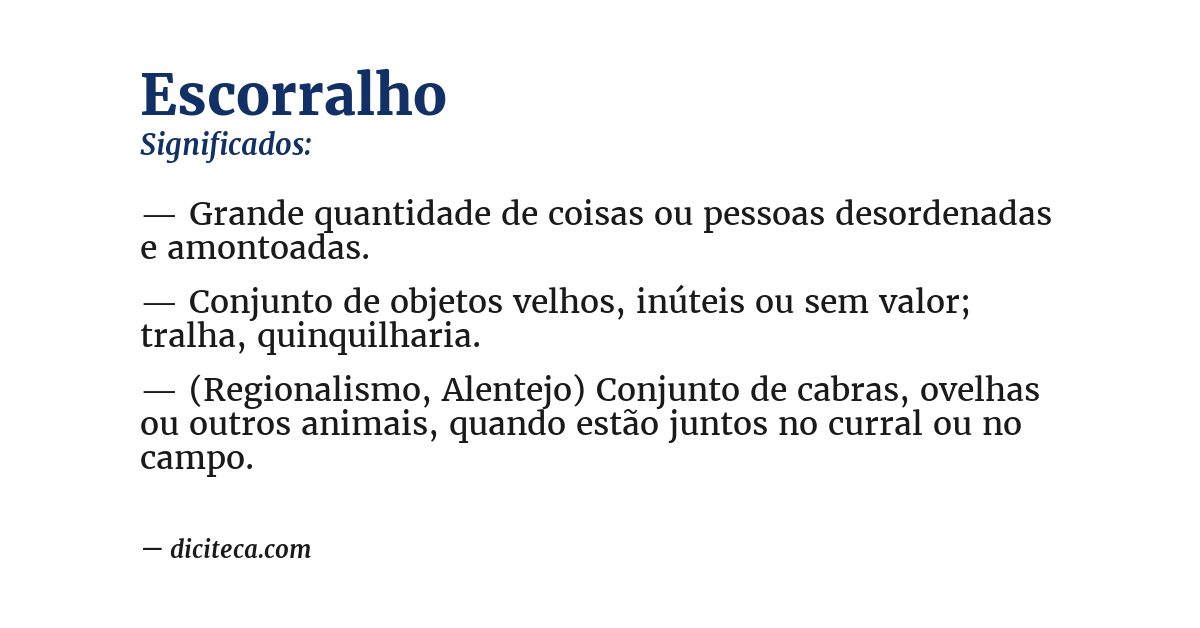 Significado de escorralho
