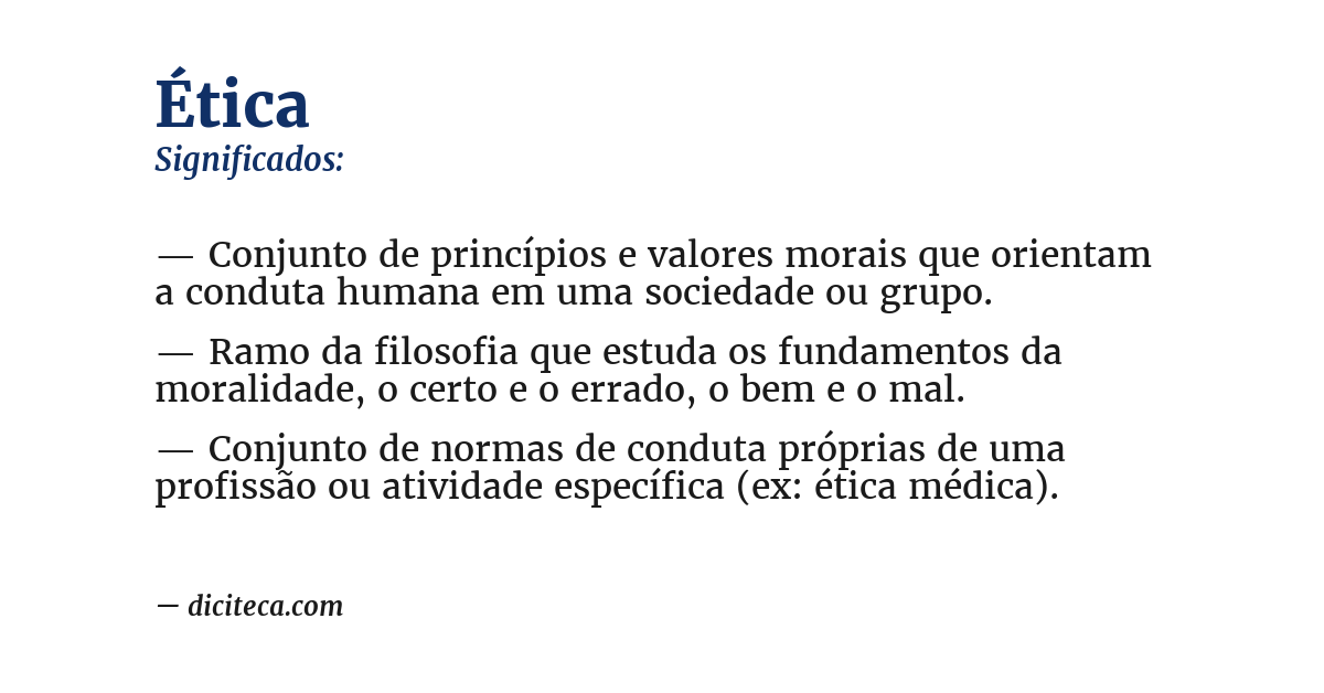 Significado de ética