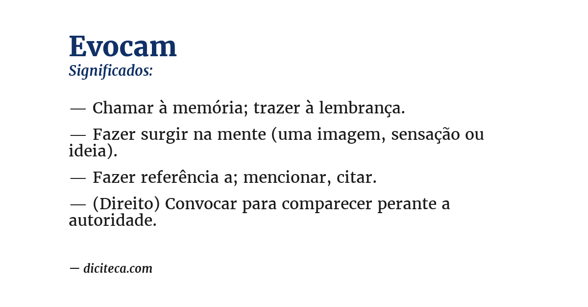 Significado de evocam