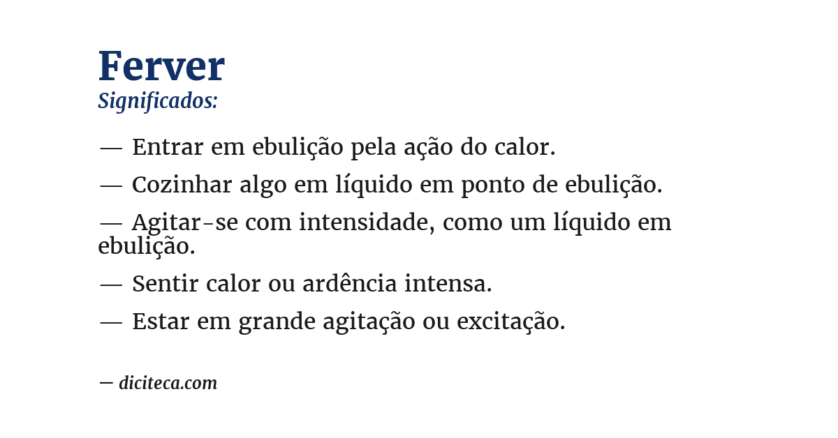 Significado de ferver
