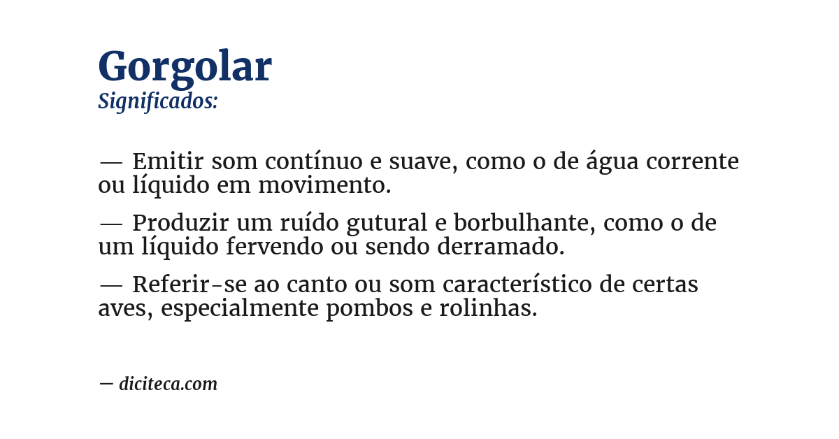 Significado de gorgolar