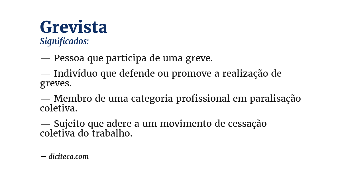 Significado de grevista
