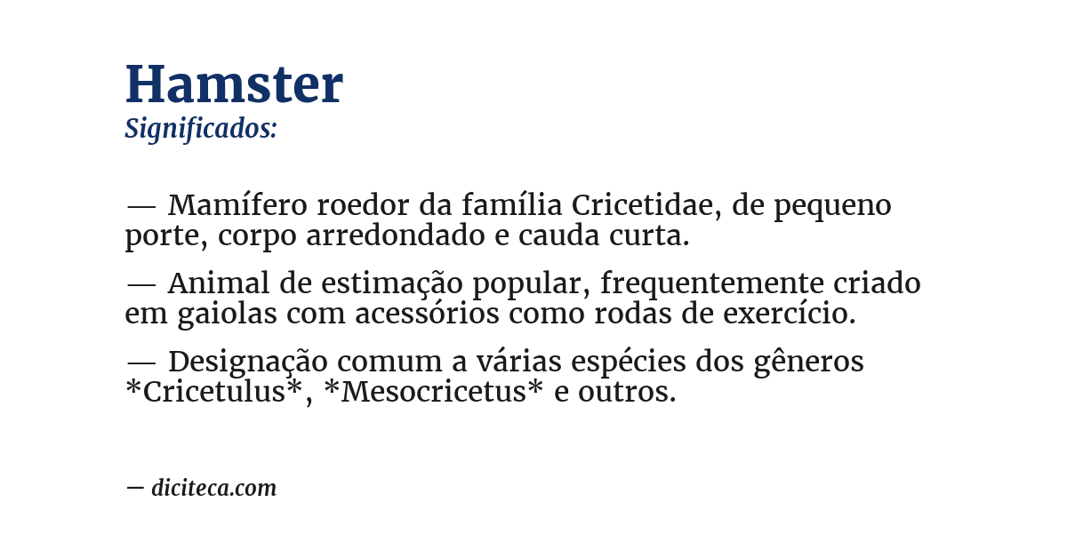 Significado de hamster