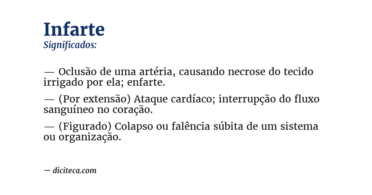 Significado de infarte