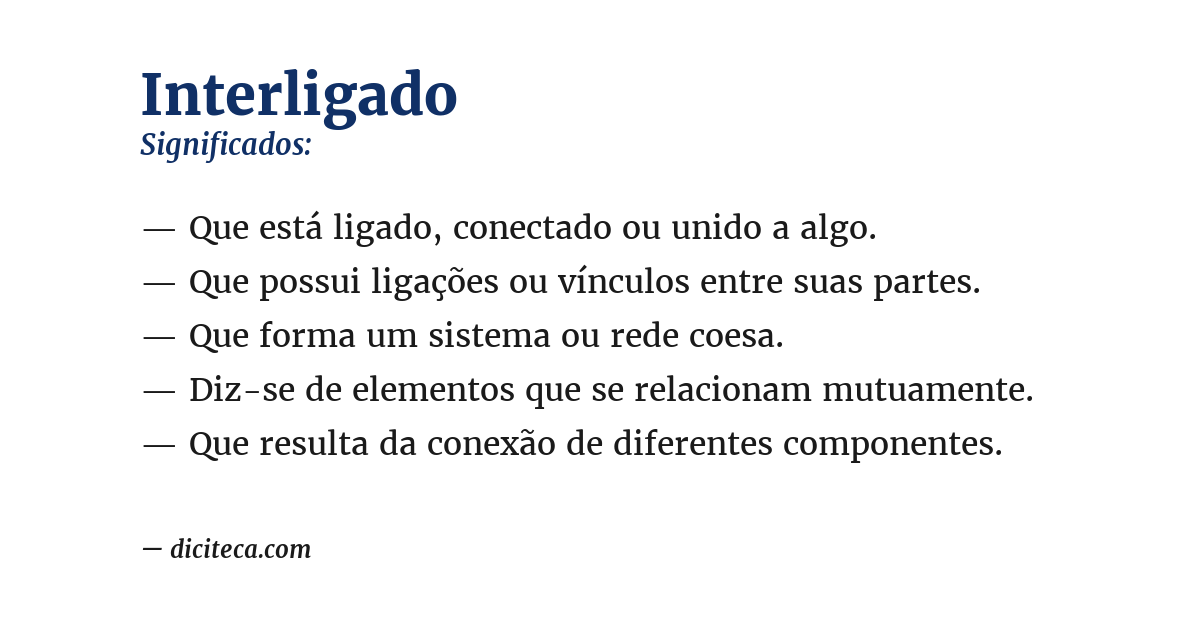 Significado de interligado