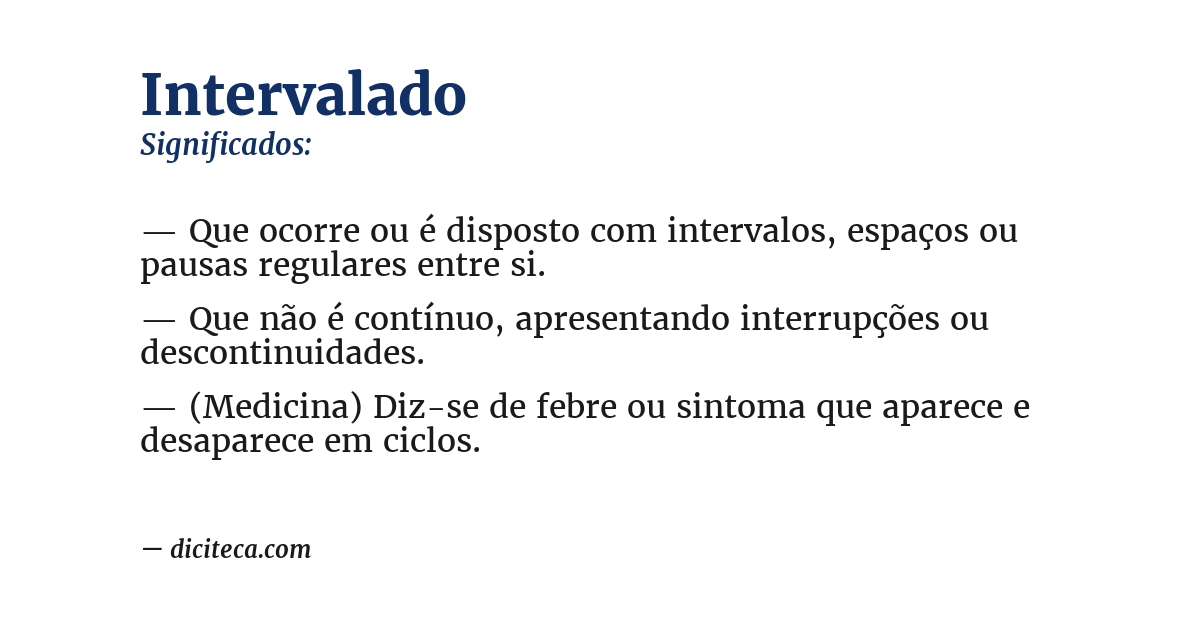 Significado de intervalado