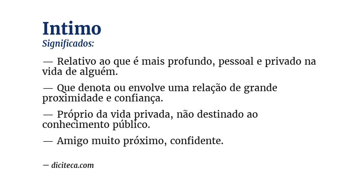 Significado de intimo
