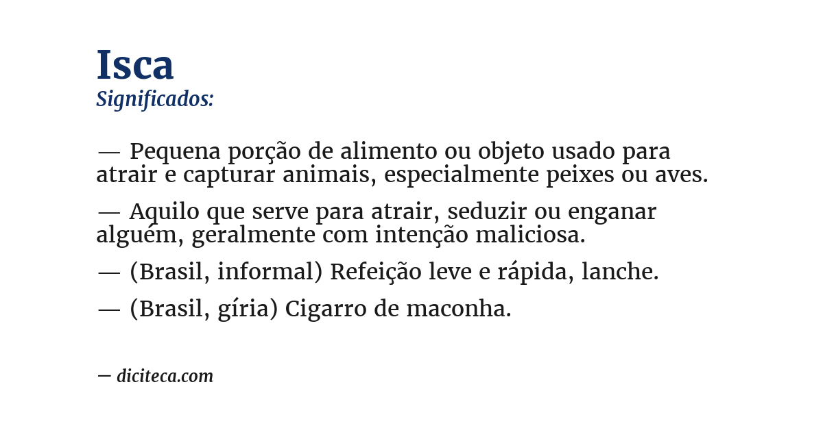 Significado de isca